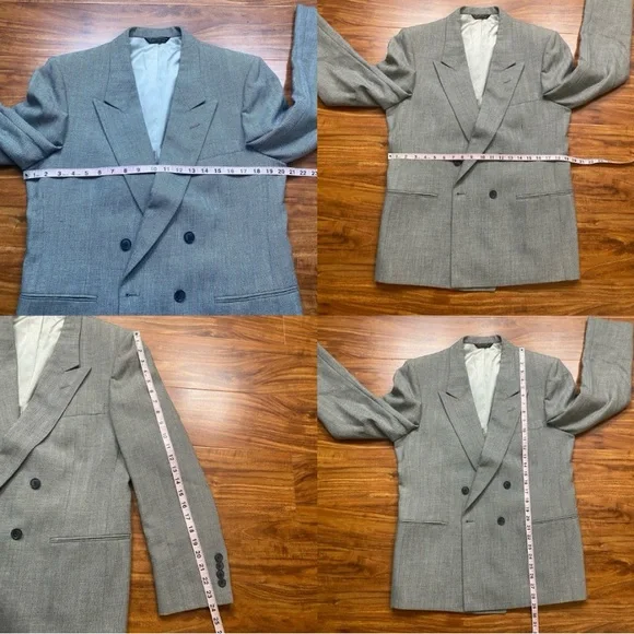 Vintage Men's Nino Cerruti Paris Gray Button Blazer Sport Coat Size 42R Preppy